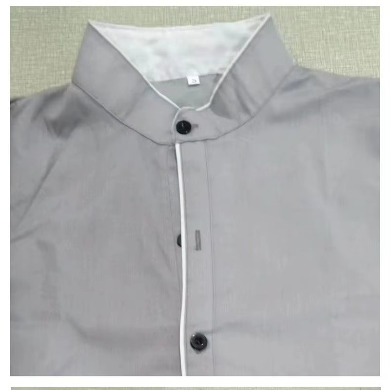 Men'S Spring New Solid Color Simple Casual Korean Version Slim Fit Long Sleeve Shirt