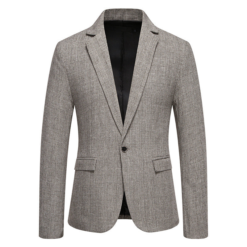 European Size Men'S Fashion Woolen Casual Small Suit Coat