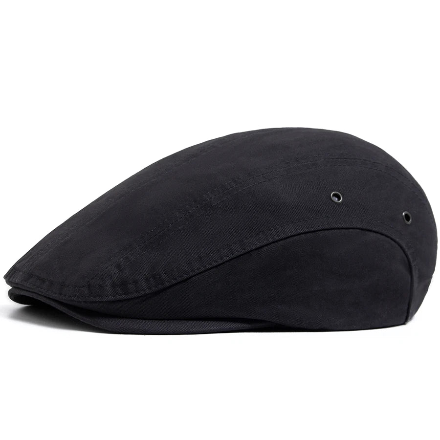 New Fashion Flat Caps Men Vintage Beret Casual Women Newsboy Cap Single Layer Cotton Cloth Visor Hats Ladies Elastic Head Circum