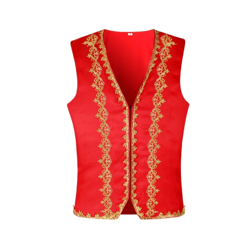 Hot Sale Men Royal Court Waistcoat Aristocrat Gentleman Vest Regency Rococo Prince Costume Victorian Cosplay Outfit For Wedding