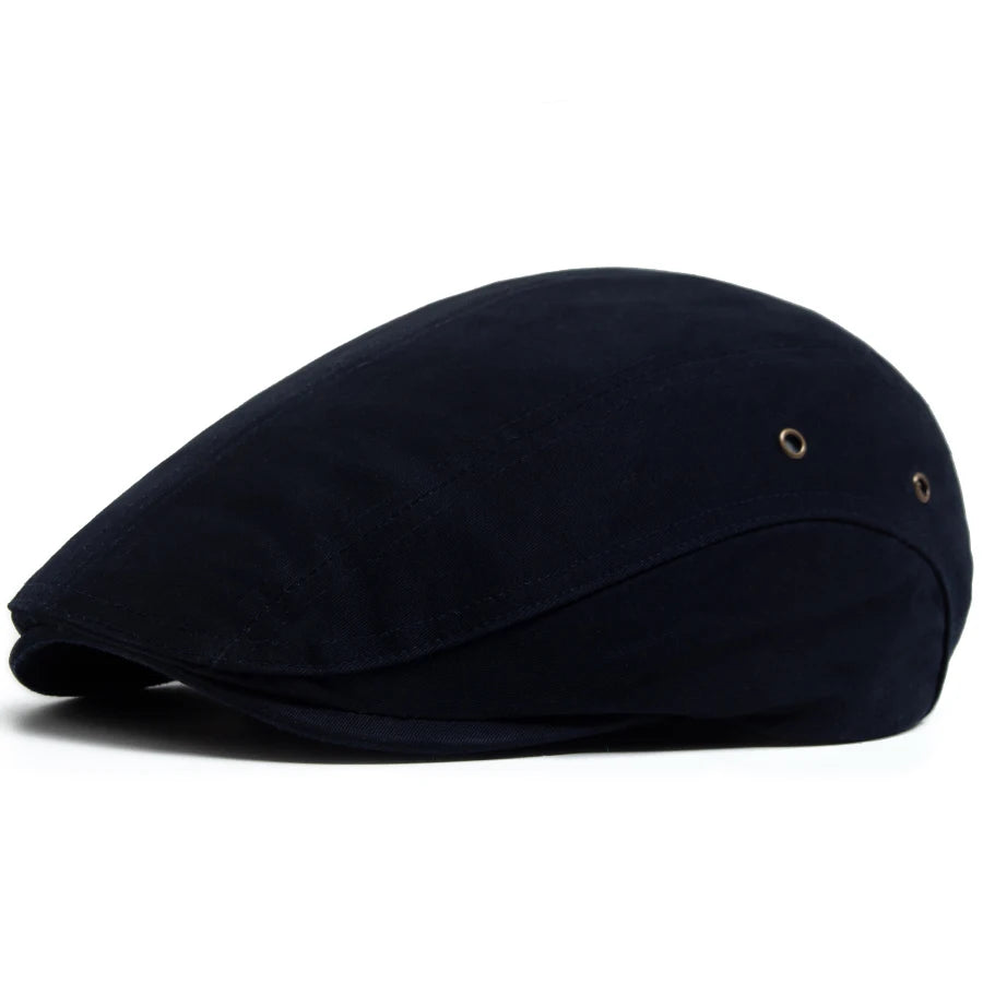 New Fashion Flat Caps Men Vintage Beret Casual Women Newsboy Cap Single Layer Cotton Cloth Visor Hats Ladies Elastic Head Circum
