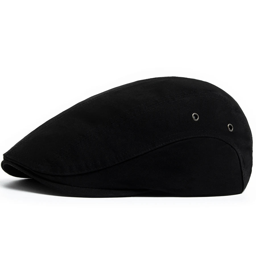 New Fashion Flat Caps Men Vintage Beret Casual Women Newsboy Cap Single Layer Cotton Cloth Visor Hats Ladies Elastic Head Circum
