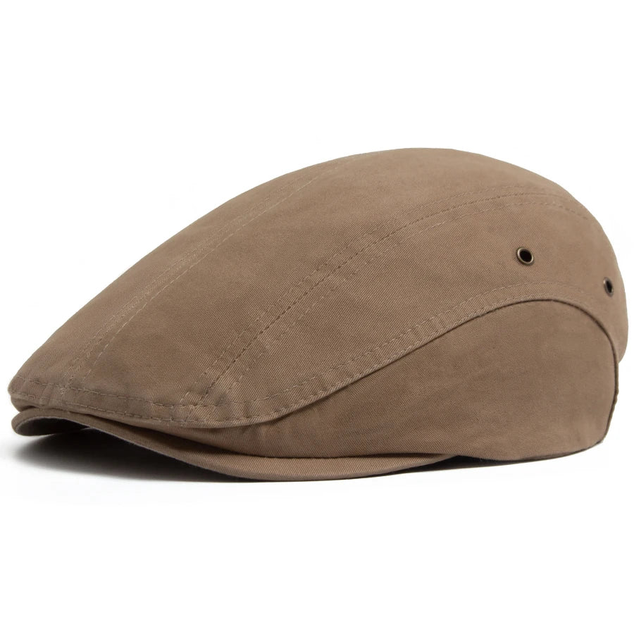 New Fashion Flat Caps Men Vintage Beret Casual Women Newsboy Cap Single Layer Cotton Cloth Visor Hats Ladies Elastic Head Circum