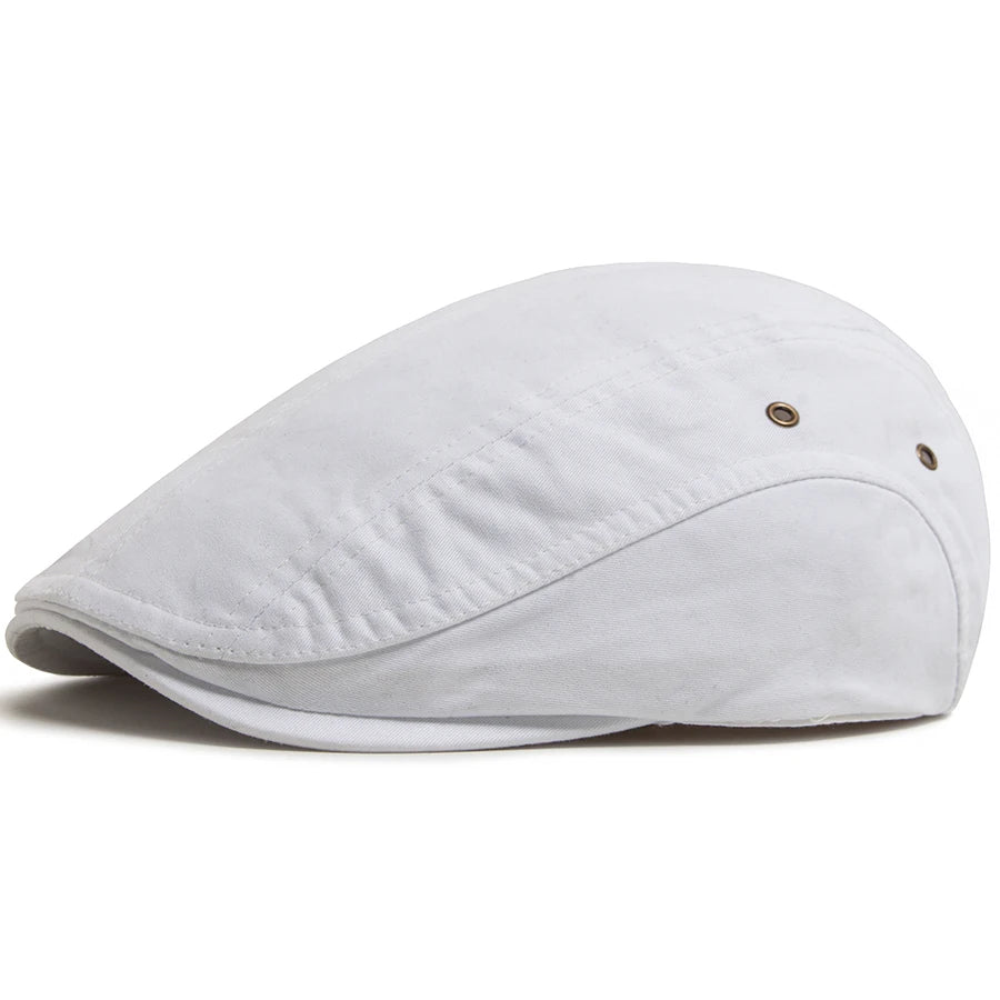 New Fashion Flat Caps Men Vintage Beret Casual Women Newsboy Cap Single Layer Cotton Cloth Visor Hats Ladies Elastic Head Circum