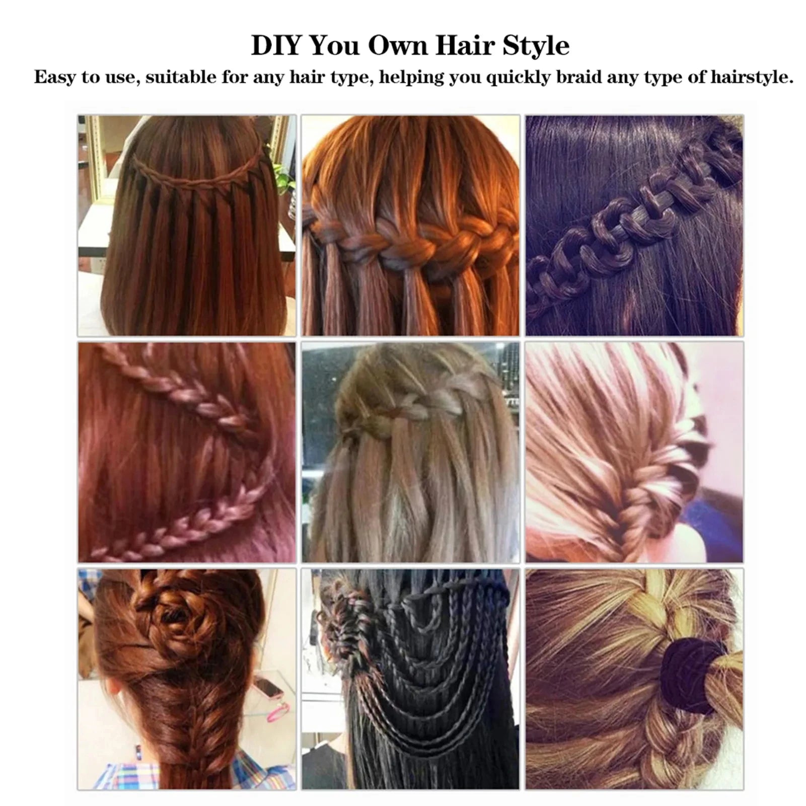 Electric Hair Braider Plait Automatic Twist Braider Styling Braiding Machine Quick Braid Tool Hair Styling Tool Hair Braider